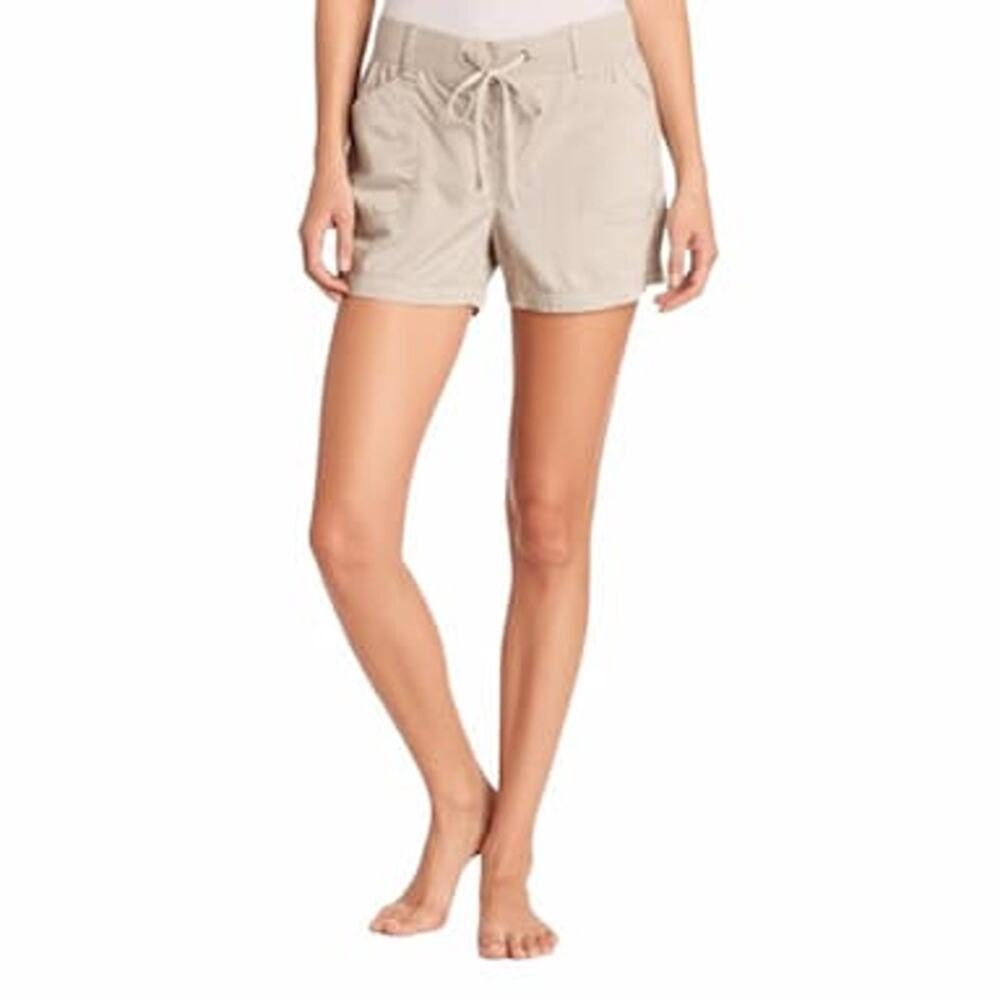 Star Style Womens XL Sabrina Tan Shorts Drawstring Elastic Waist Pockets New $49